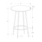 Monarch Specialties Home Bar, Bar Table, Bar Height, Pub, 30" Round, Small, Kitchen, Metal, Laminate, Brown Marble Look I 2310 - alternate 3